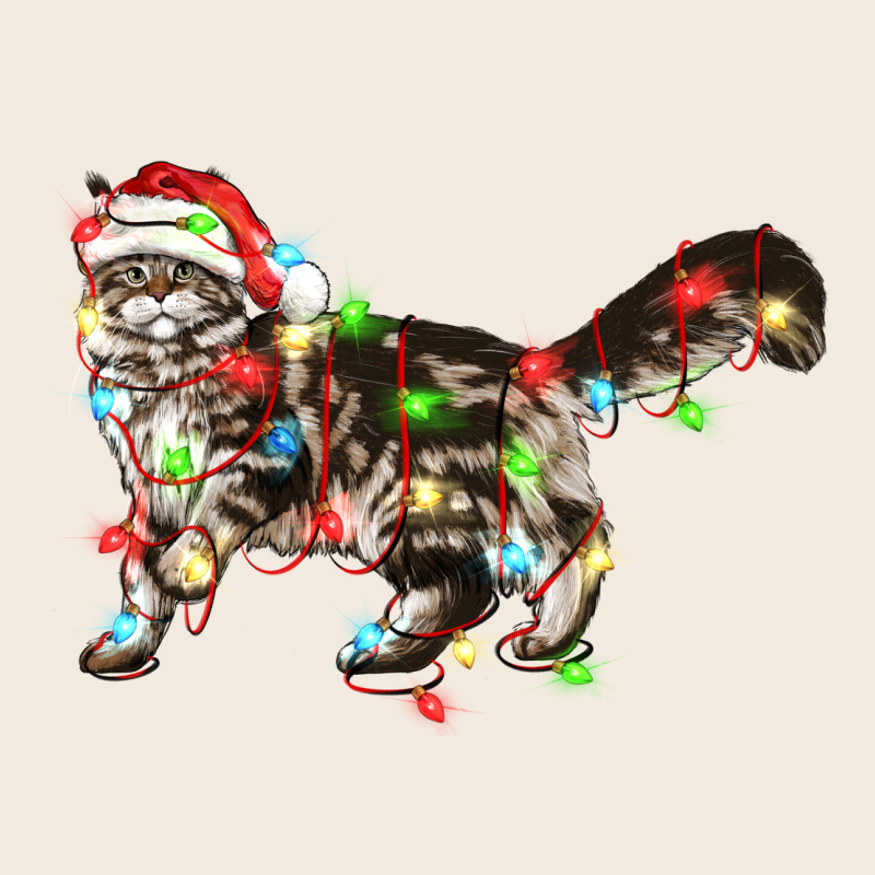 Christmas Christmas Maine Coon Cat Cat Zipper Hoodie by LillyAllenDesigns | Teevron