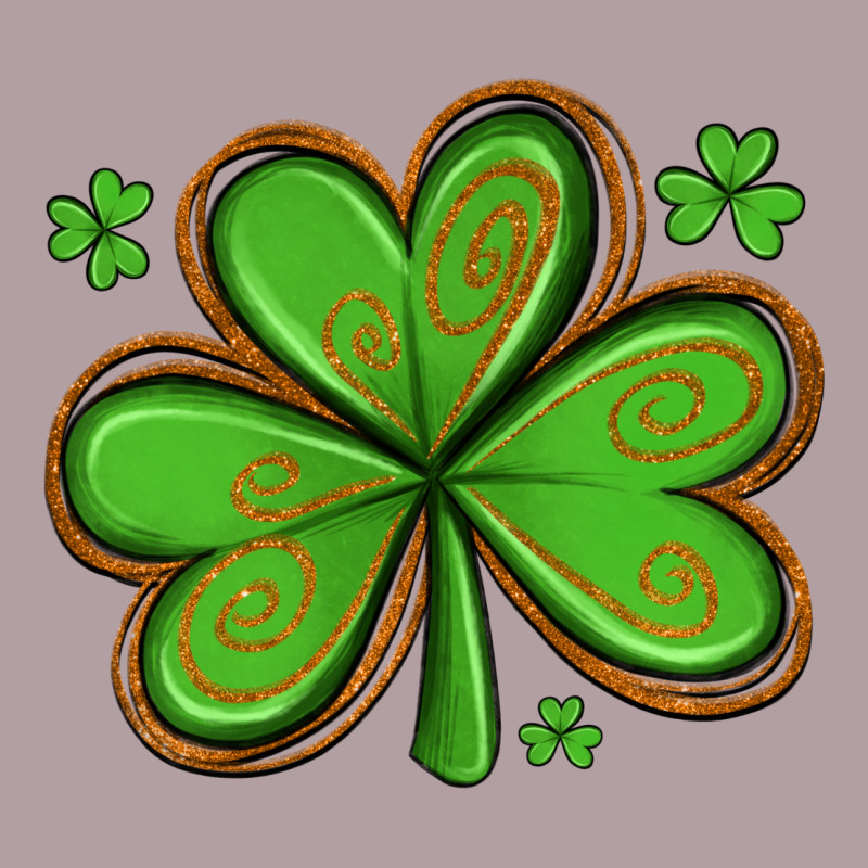 St Patricks Day Shamrock With Glitter Vintage Hoodie by Artiststas | Teevron
