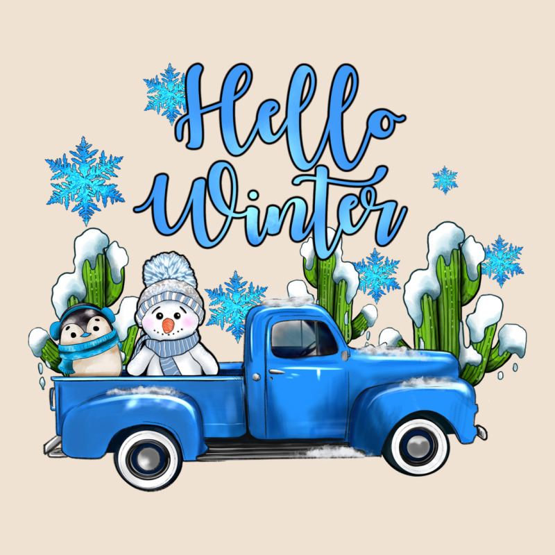 Hello Winter With Sniwman And  Truck Urban Heavy Tee by AdoDesignShop | Teevron