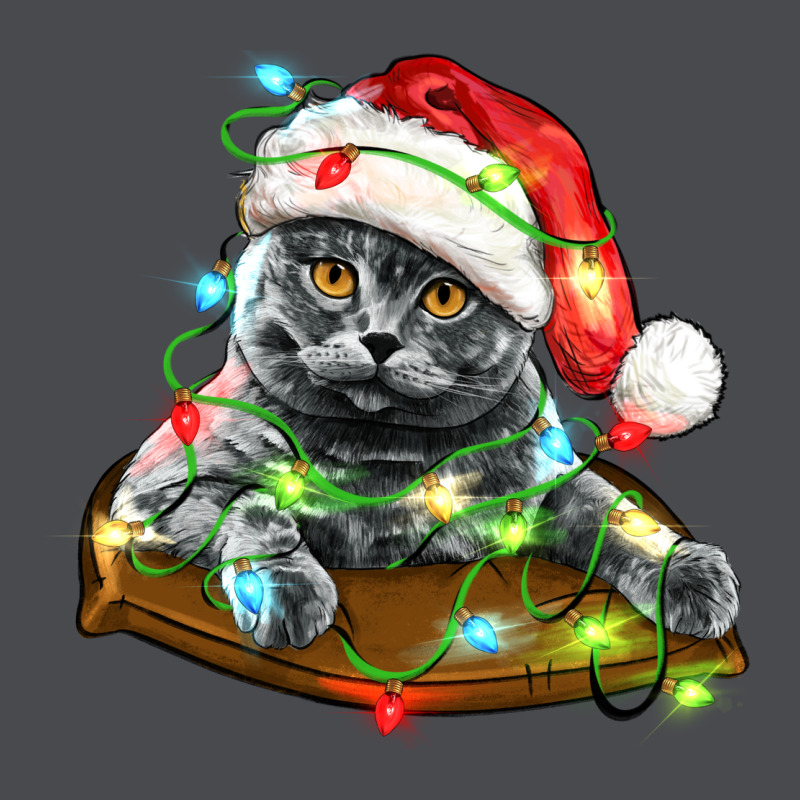 Christmas Scottish Fold Cat Zipper Hoodie by LillyAllenDesigns | Teevron