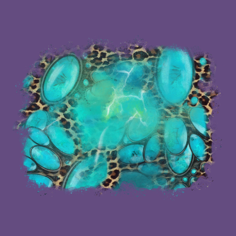 Turquoise Leopard Background Vintage Hoodie by AdoDesignShop | Teevron
