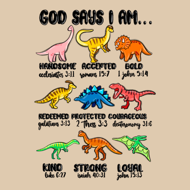 God Says I Am Dinosaurs Handsome Heavyweight Sweatshirt by MaliasSmallBusiness | Teevron
