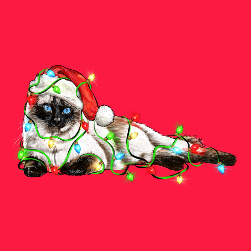 Christmas Siamese Cat Zipper Hoodie by LillyAllenDesigns | Teevron