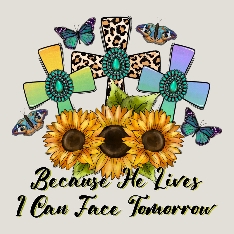 Because He Lives I Can Face Tomorrow Heavy Core Tee by CowhideDigitalArt | Teevron