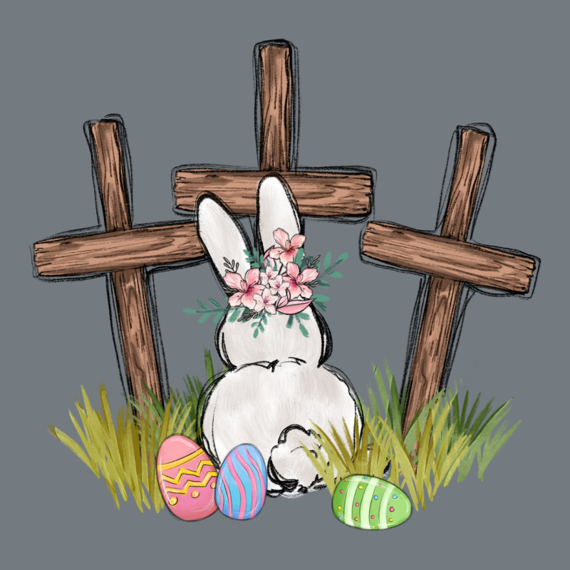 Floral Watercolor Easter Bunny Cross Heavyweight Sweatshirt by MaliasSmallBusiness | Teevron