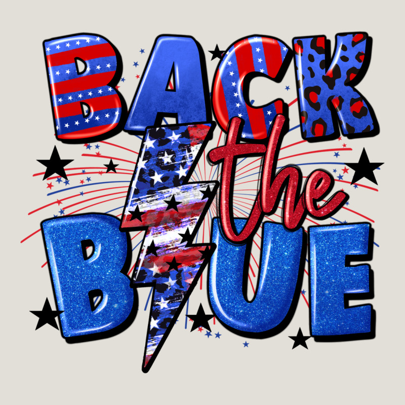 Back The Blue With Lightning Bolt 4th Of July Heavy Core Tee by CowGirlArtShop | Teevron