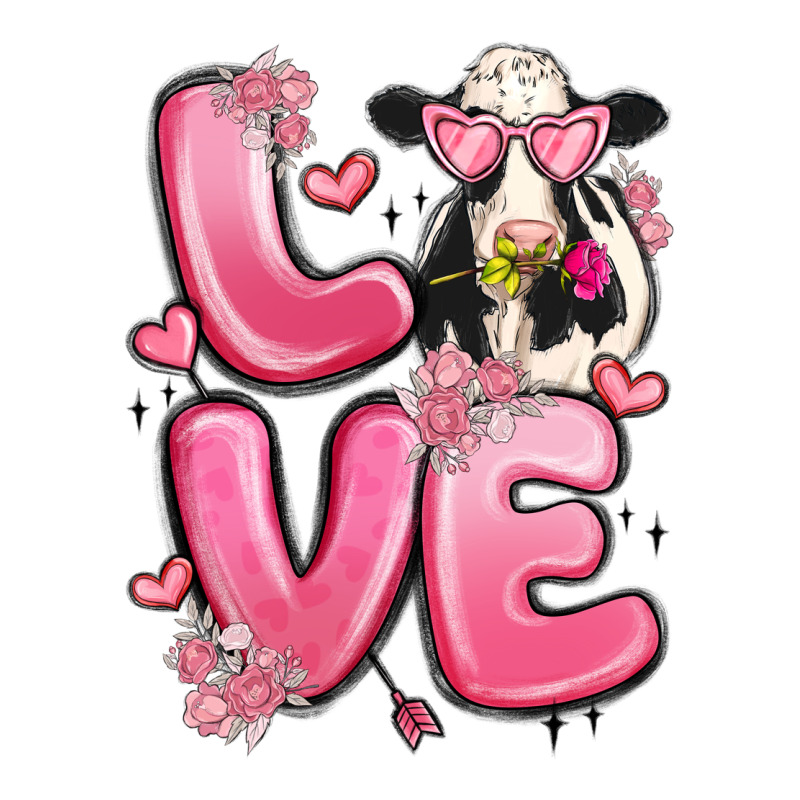 Love Cow Valentine's Day Long Sleeve Tee by MaliasSmallBusiness | Teevron