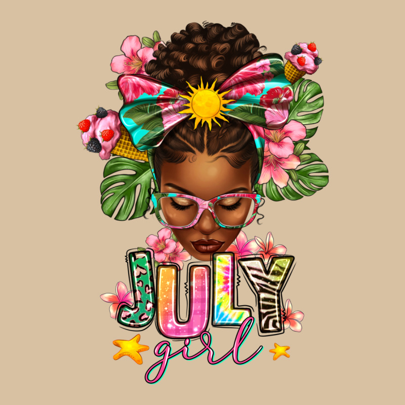 July Girl Afro Woman Summer Heavyweight Hoodie by texasbilliewilder | Teevron