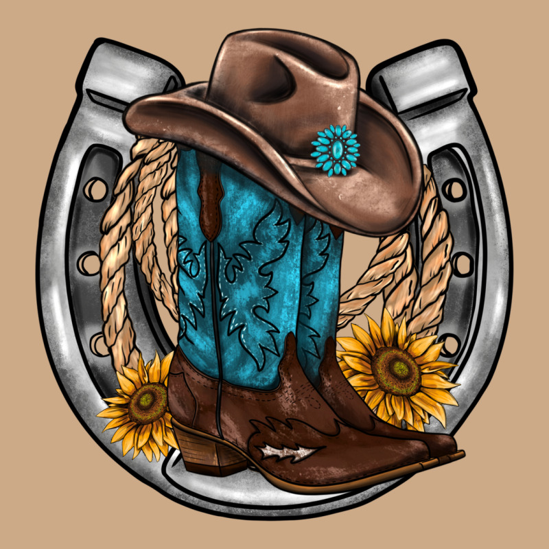 Western Horseshoe Boots Hat Rope Sunflower Vintage Hoodie by AdoDesignShop | Teevron