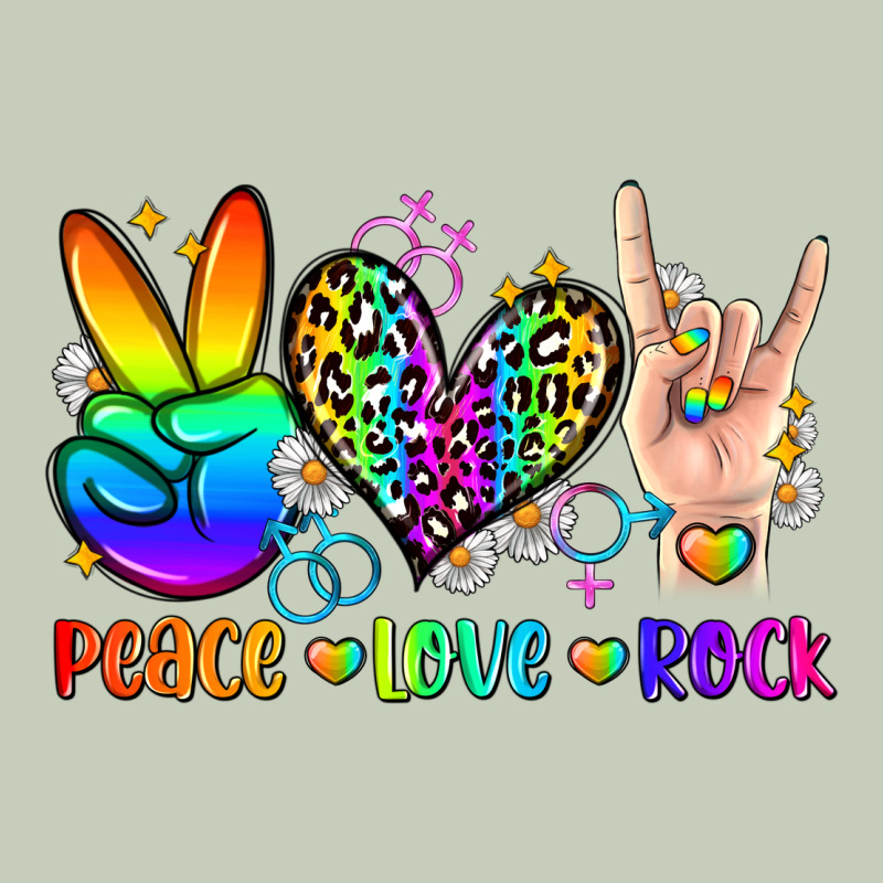 Peace Love Rock Ladies Tee by Zillion Design Studio | Teevron