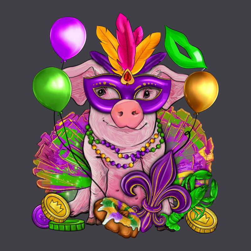 Mardi Gras Pig Heavyweight Hoodie by NancyCooperArtShop | Teevron