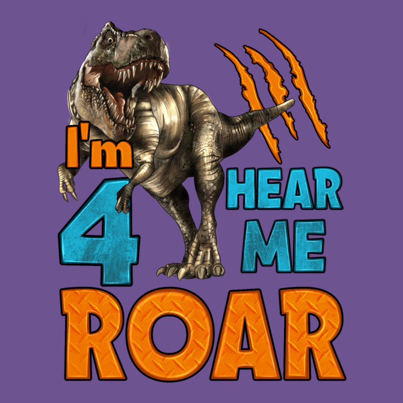 I'm Four Hear Me Roar Dinosaur Birthday Vintage Tee by LillyAllenDesigns | Teevron