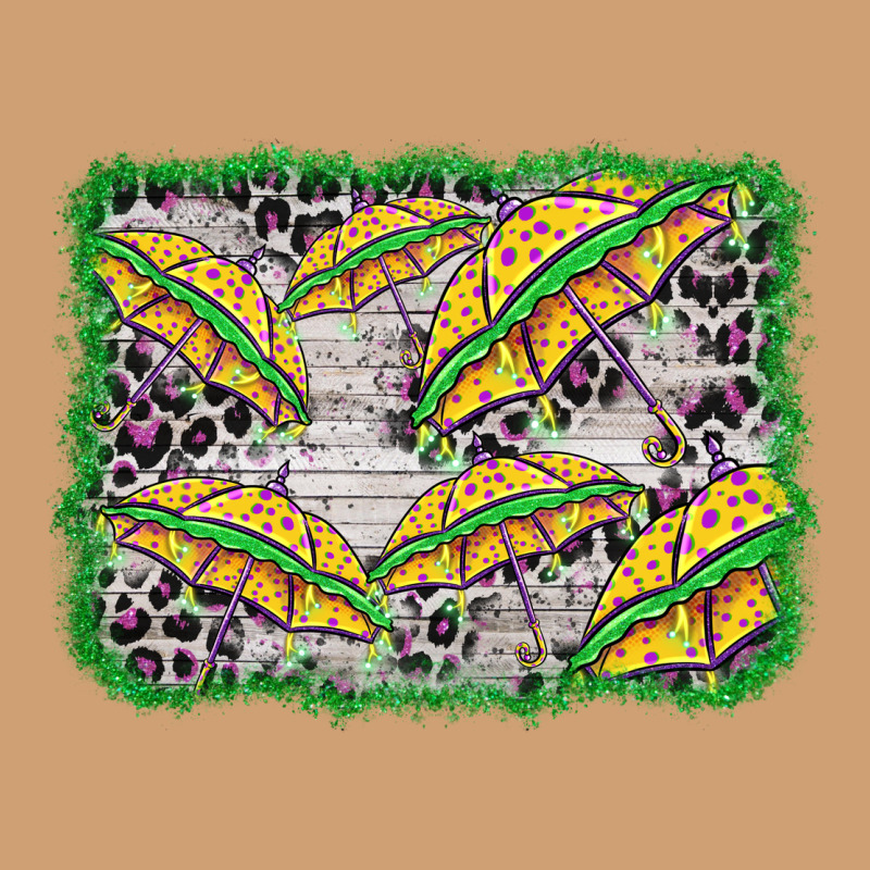 Mardi Gras Umbrella Background Vintage Tee by BarkalooDesign | Teevron