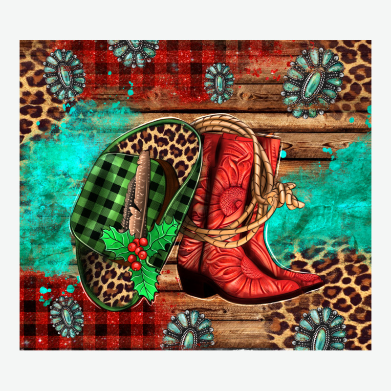 Country Boots And Cowboy Hat Christmas Urban Heavy Tee by Jasminsmagicworld | Teevron
