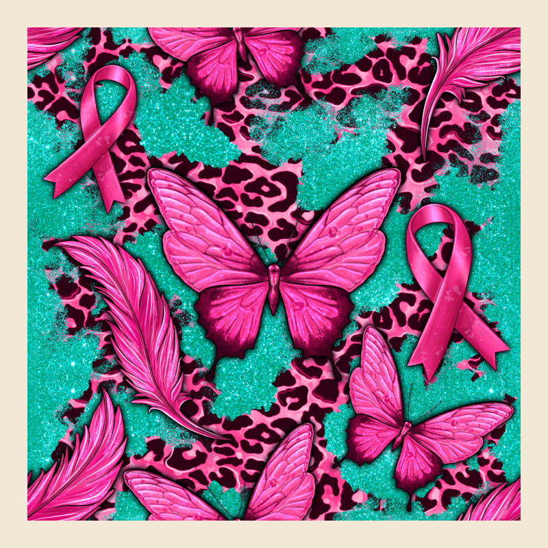 Pink Butterfly With Ribbon Cancer Ladies Tee by texasbilliewilder | Teevron
