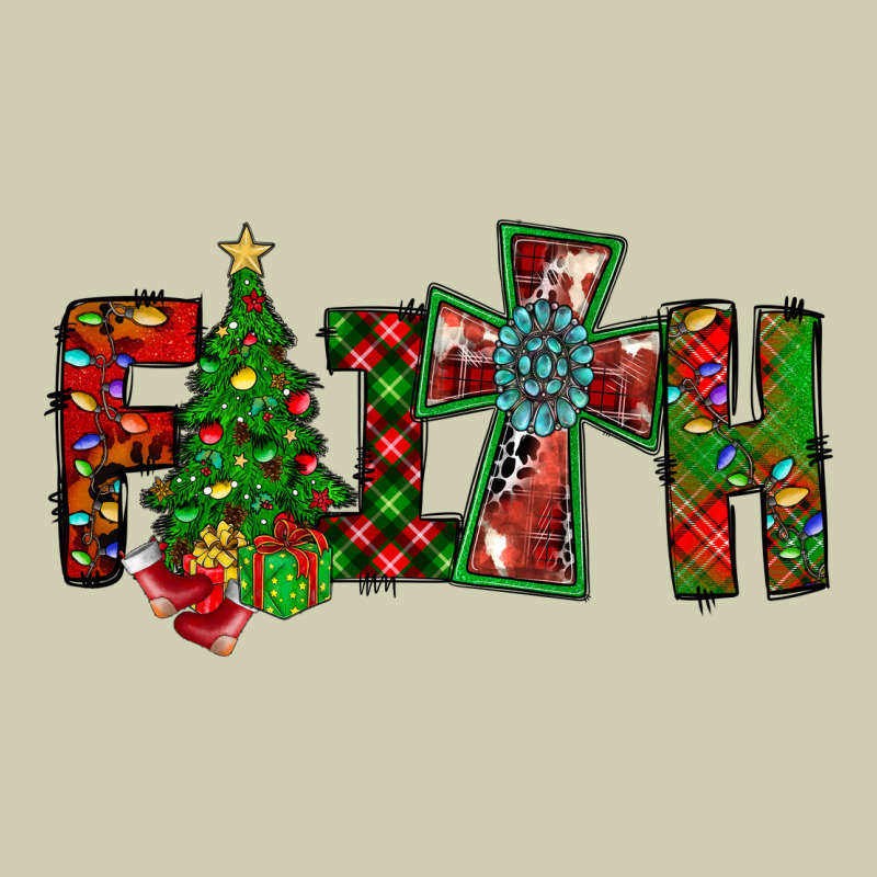 Christmas Faith With Cross Heavy Core Tee by CowhideDigitalArt | Teevron