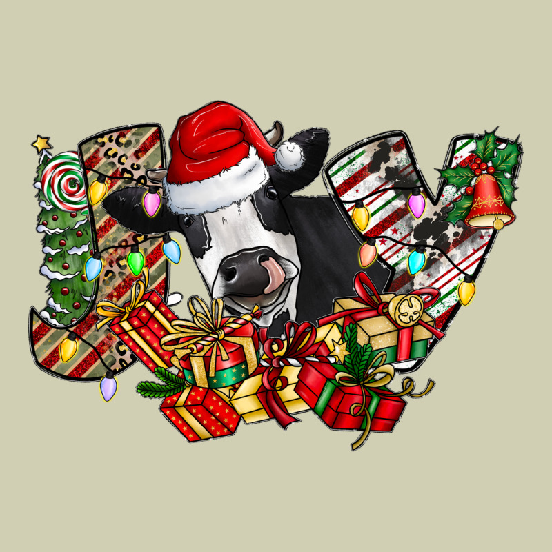 Christmas Joy Cow Heavy Core Tee by CowhideDigitalArt | Teevron