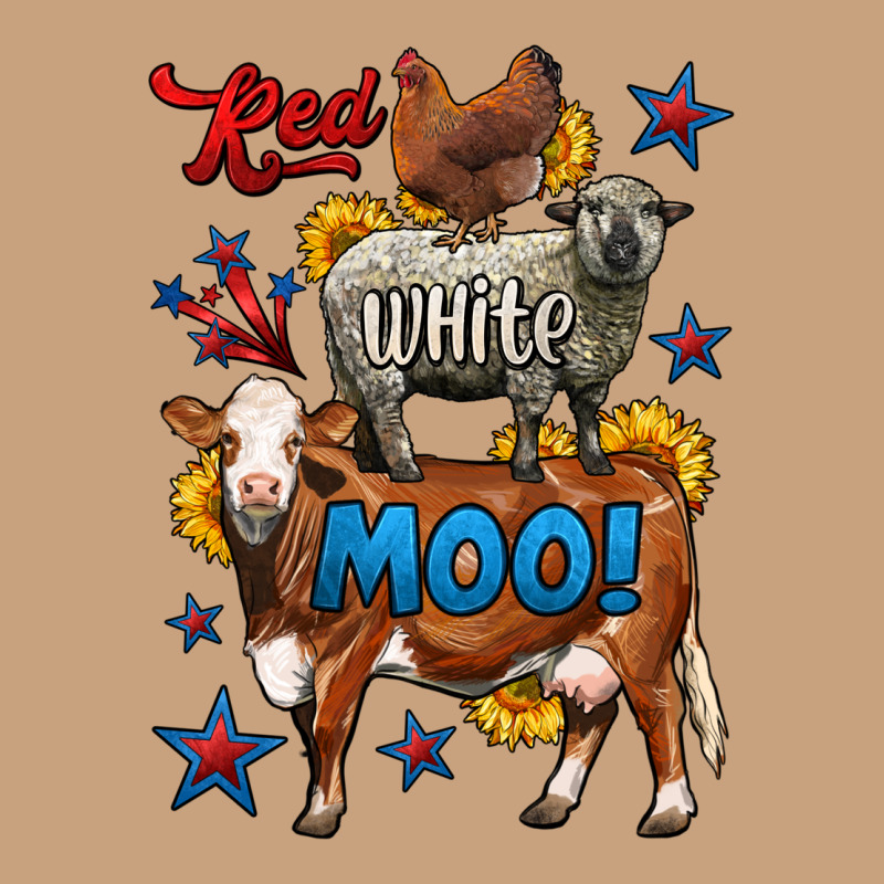Red White Moo Farm Animals 4th Of July Vintage Tee by LillyAllenDesigns | Teevron