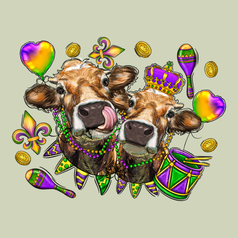 Mardi Gras Heifers Heavyweight Hoodie by NancyCooperArtShop | Teevron