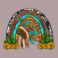 Indian Headdress Cactus And Sunflowers Rainbow Vintage Hoodie | Teevron