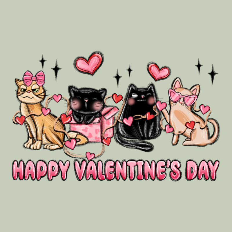 Happy Valentines Day Cats Long Sleeve Tee by MaliasSmallBusiness | Teevron