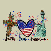 Faith Love Freedom 4th Of July Heavy Core Tee | Teevron