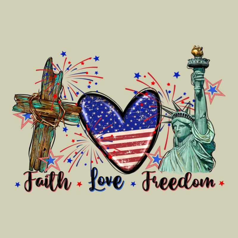 Faith Love Freedom 4th Of July Heavy Core Tee by CowGirlArtShop | Teevron