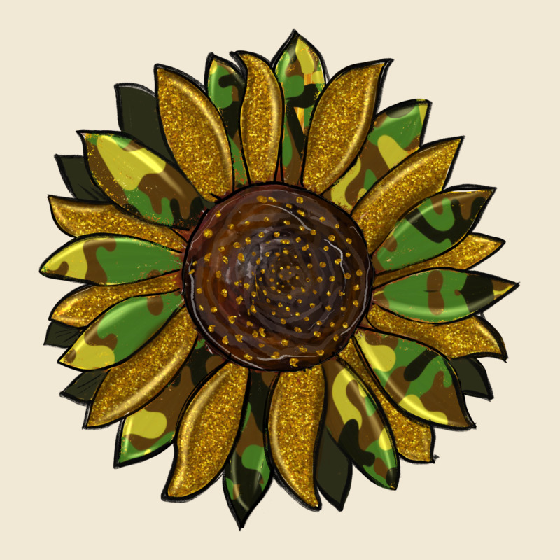 Camouflage Flitter Sunflowers Ladies Tee by RanaPortraitStore | Teevron