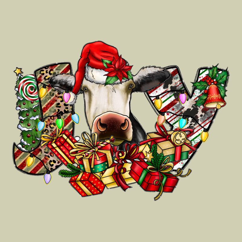 Christmas Joy Cow Heavy Core Tee by CowhideDigitalArt | Teevron