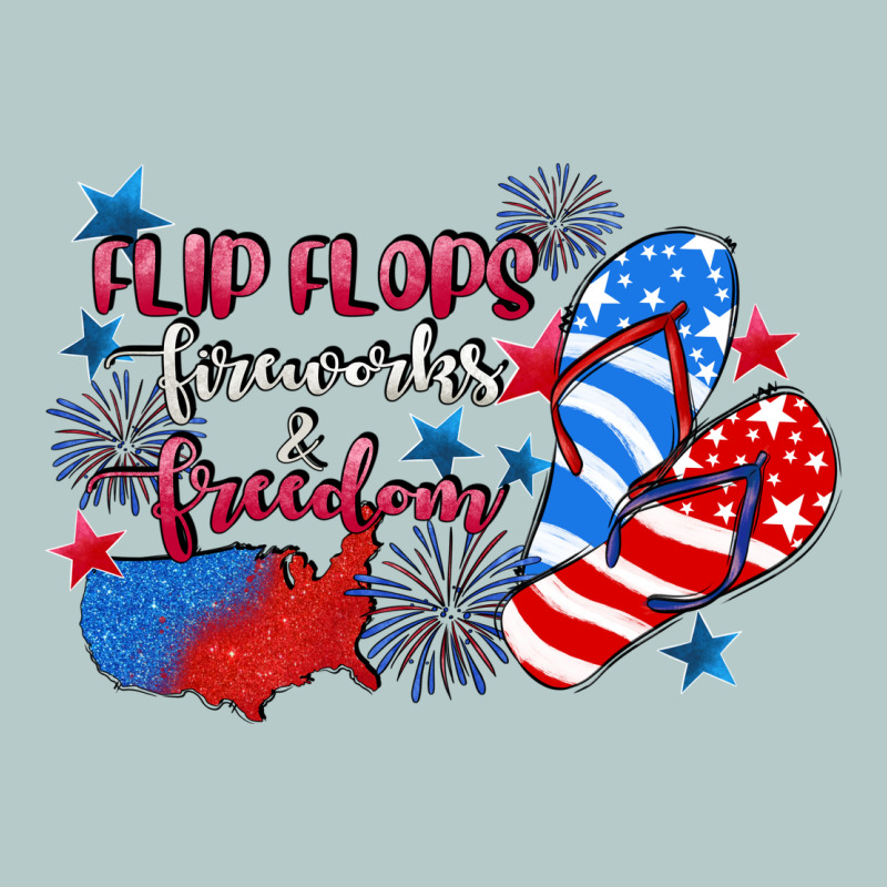 Flip Flops Fireworks & Freedom 4th Of July Heavy Core Tee by CowGirlArtShop | Teevron