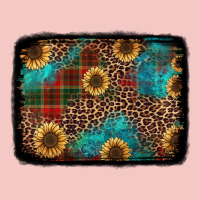 Christmas Sunflowers And Buffalo Plaid Background Urban Heavy Tee | Teevron