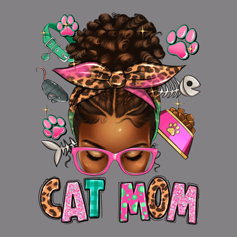 Afro Messy Bun Cat Mom Heavyweight Hoodie by texasbilliewilder | Teevron