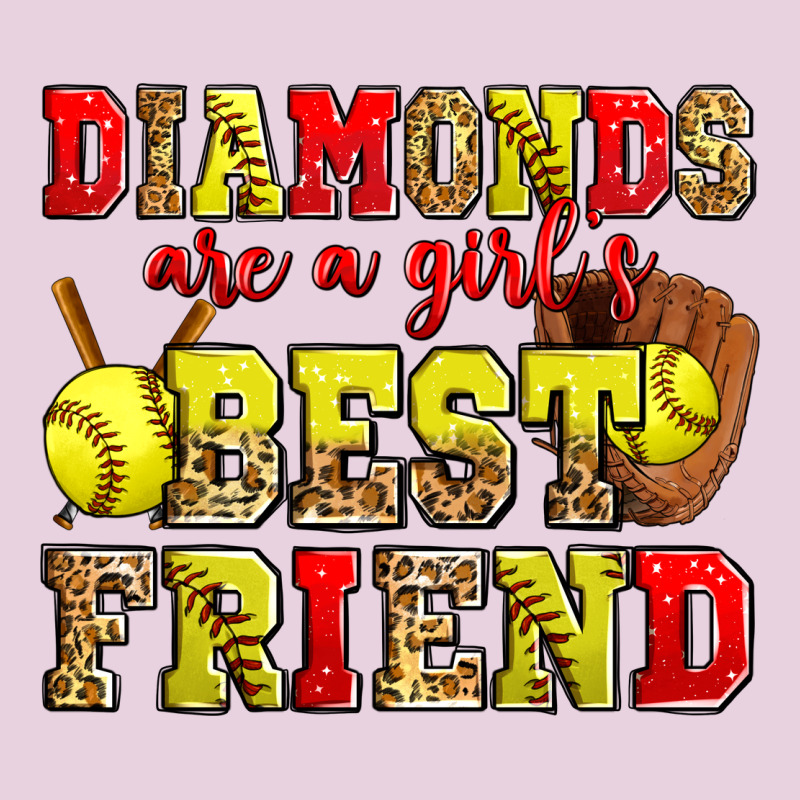 Diamonds Are A Girl's Best Friend Softball Ladies Tee by Zillion Design Studio | Teevron