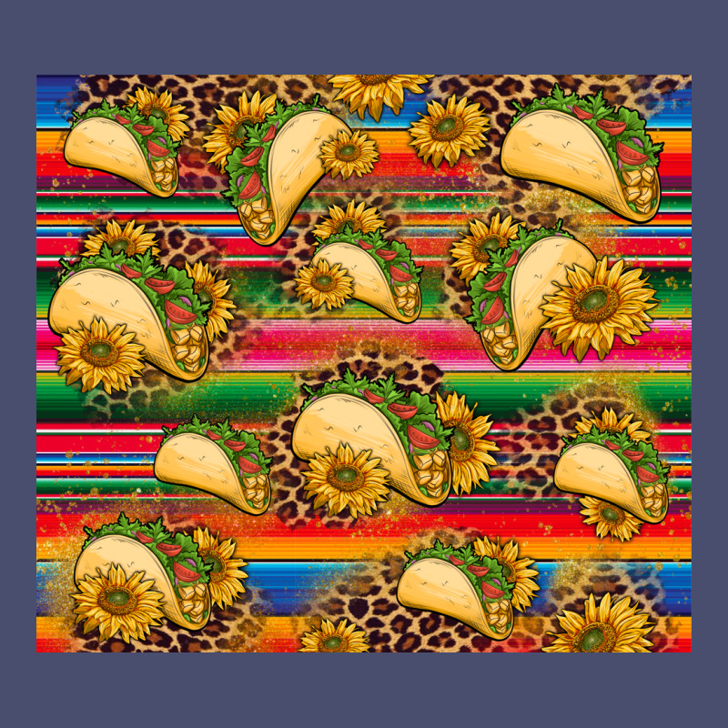Tacos And Sunflowers With Serape Leopard Background Vintage Tee by BarkalooDesign | Teevron
