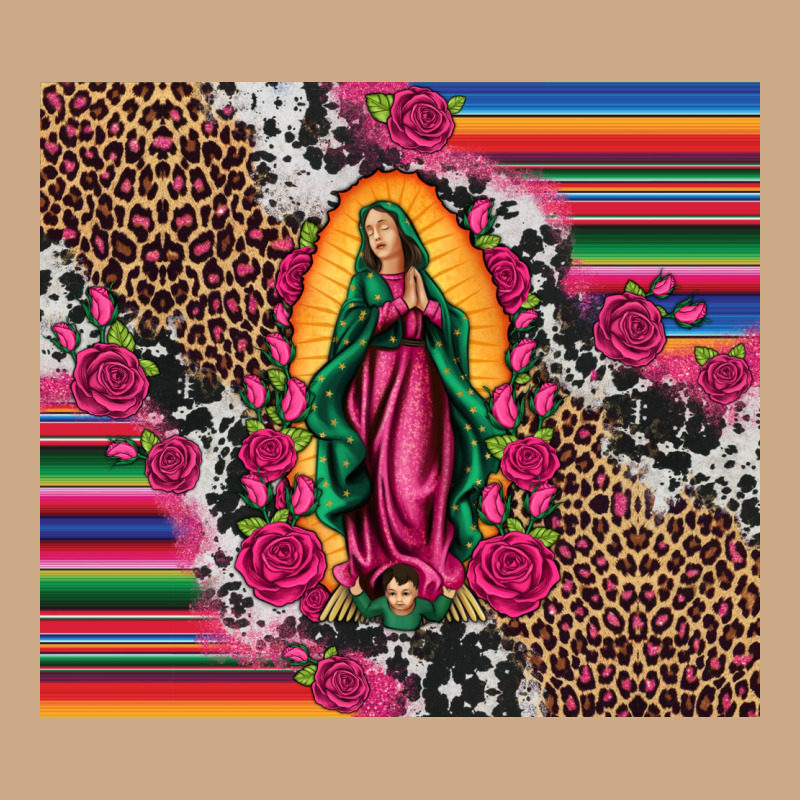 Our Lady Of Guadalupe Serape Background Tumbler Vintage Hoodie by Artiststas | Teevron