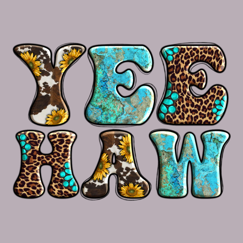 Western Sunflowers Turquoise Leopard Yee Haw Vintage Tee by BarkalooDesign | Teevron