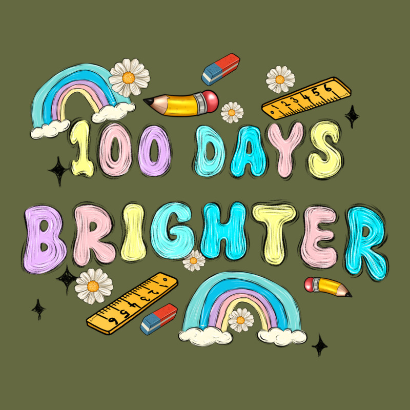 100 Days Brighter Long Sleeve Tee by MaliasSmallBusiness | Teevron