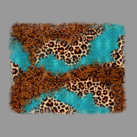 Turquoise Glitter Leopard Background Vintage Hoodie | Teevron