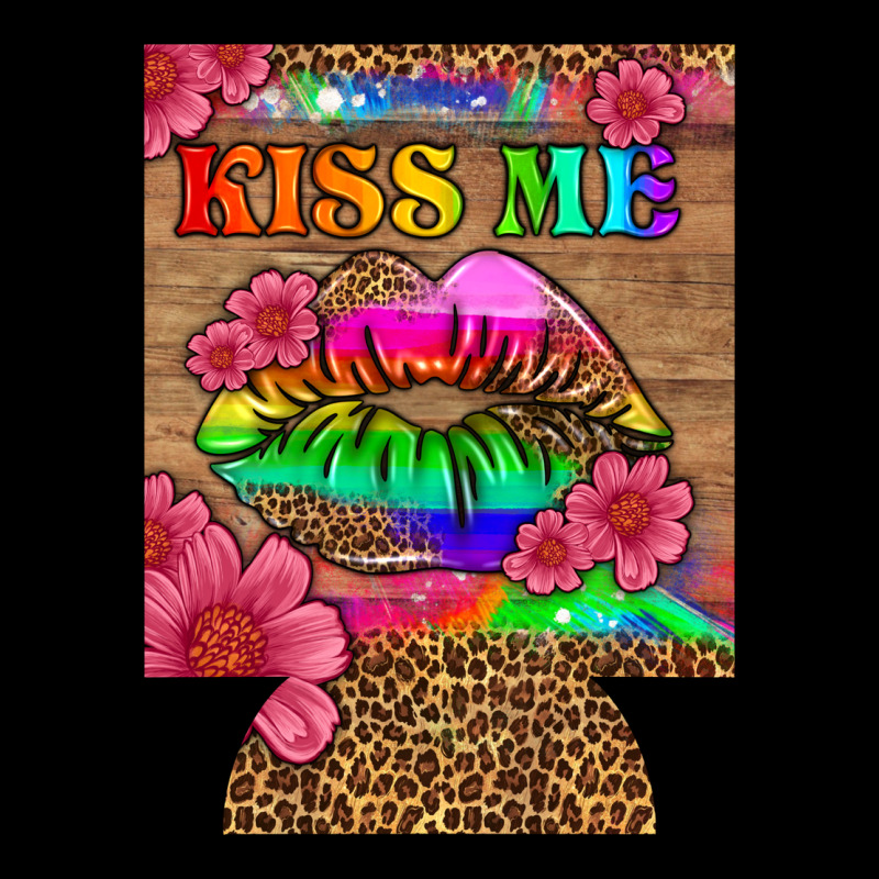Lgbtq Kiss Me  Can Cooler Premium Tee by HRA Design Shop | Teevron