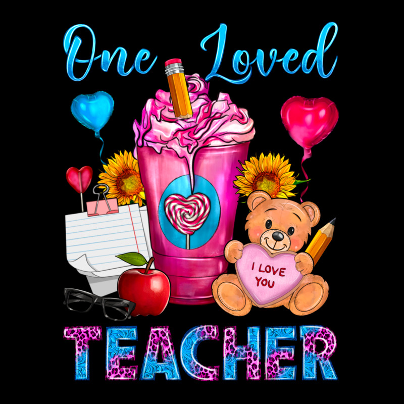 One Loved Teacher Valentines Day Cold Drink Frappe Urban Hoodie by FaDigitalArtStudio | Teevron