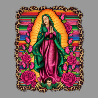 Our Lady Of Guadalupe Serape Background Vintage Hoodie | Teevron