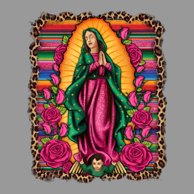 Our Lady Of Guadalupe Serape Background Vintage Hoodie by Artiststas | Teevron
