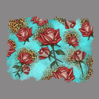 Red Roses With Leopard Background Vintage Tee | Teevron