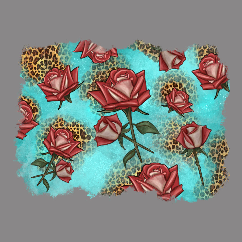 Red Roses With Leopard Background Vintage Tee by LillyAllenDesigns | Teevron