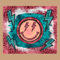 Western Lightning Bolt Smiling Face Turquoise Vintage Tee | Teevron