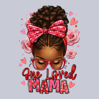 One Loved Mama Afro Messy Bun Heavyweight Hoodie | Teevron