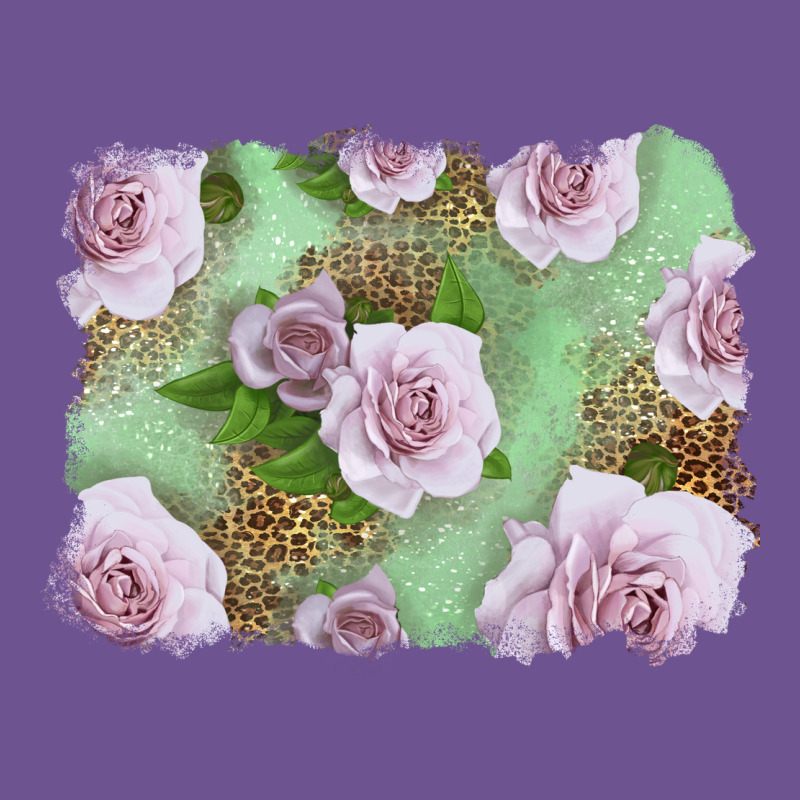 Pink Roses With Leopard Background Vintage Tee by LillyAllenDesigns | Teevron