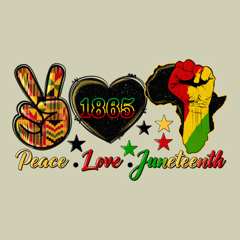 Peace Love Juneteenth Raised Fist Heavy Core Tee by HRA Design Shop | Teevron