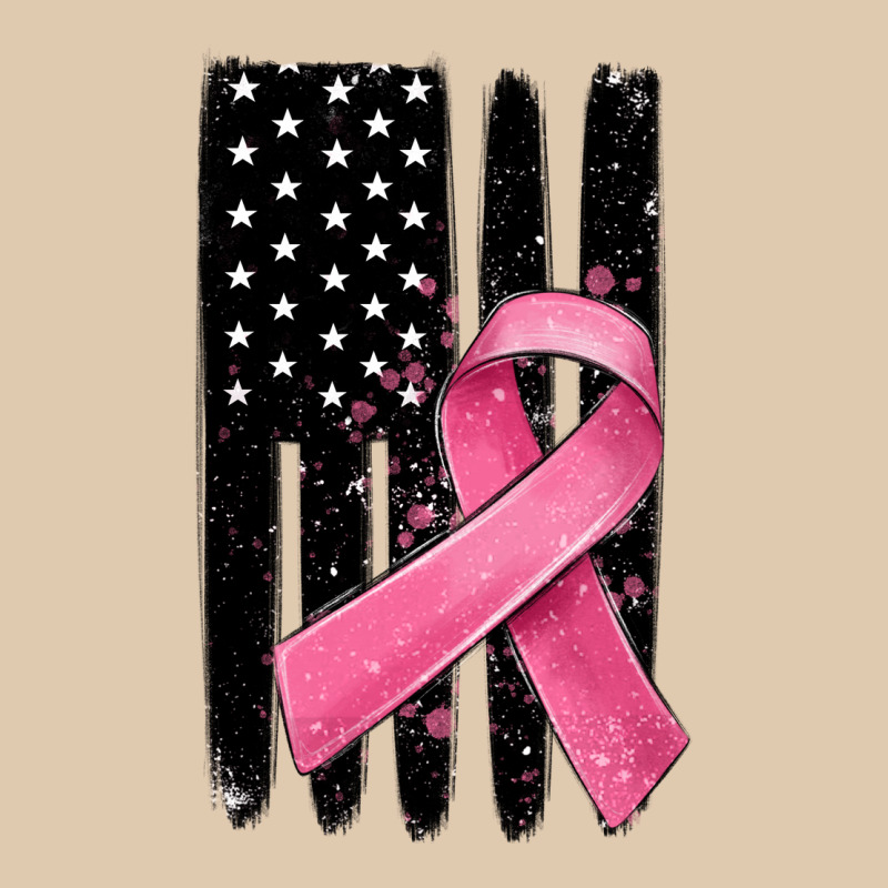 Breast Cancer Ribbon American Flag Heavyweight Sweatshirt by MaliasSmallBusiness | Teevron