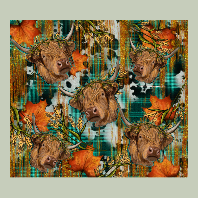 Fall Cowhide Highland Cow Tumbler Ladies Tee by RanaPortraitStore | Teevron